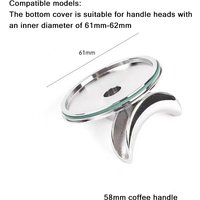 2-in-1 Coffee Portafilter 58mm Detachable Splitter Nozzle Adapts To Stainless Steel Filters with Bottom Inner Diameter 61mm-62mm