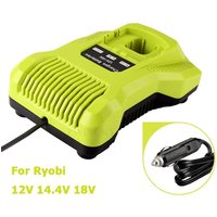 For Ryobi 12V 14.4V 18V Battery Charger Vehicle/Car Charger Cigarette Lighter Plug Portable Lithium or NiCad Battery Charger