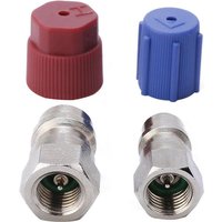 AC Retrofits Fitting Adapter Kit Air Conditioner Conversion Adapter High/Low AC Fitting Port Fit for Standard Auto Air Condition