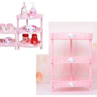 Anime Hello Kitty Multi-layer Plastic Storage Rack Kitchen Desktop Storage Storage Rack Bathroom Sink Organizer Racks Decor Toy