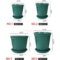 5/10pcs Green Plastic Plant Flower Pot Trays - Cute Garden Planter Tools for Growing Herbs, Succulents, and Nursery Plants E2
