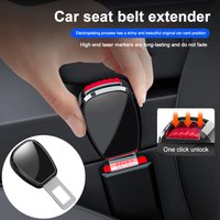 Thick Locking Buckle Car Seat Belt Extender 1/2Pcs - Safety Socket Plug, Universal Accessory for Tesla Porsche Vehicles