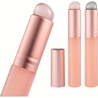 Jelly-Pink Silicone Nail Brush, Reusable, Soft Round Tip, Suitable For Diy Gel Nail Polish, Perfect For Girls Who Love Nail Art.