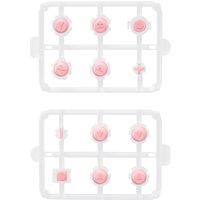 eXtremeRate Replacement ABXY Direction Home Capture + - Jelly Buttons for Nintendo Switch & OLED Joycon - Pale Red