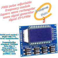 3-channel PWM Pulse Adjustable Frequency Module Square Wave Rectangular Wave Signal Generator/Duty Cycle Independently Adjustabl