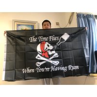 SKY FLAG 90x150cm Large Skull Headband Crossbones Pirates Flag Jolly Roger Hanging With Grommet for Decoration