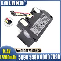 Original For CECOTEC CONGA 5090 5490 6090 7090 Robot Vacuum Cleaner 12800mAh Battery Replacement 18650 Battery pack Accessories