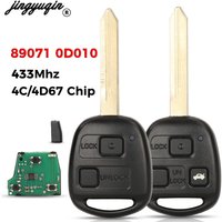 jingyuqin 89071-0D010 Ce0165 433MHz 4D67/ 4C Chip Remote Key for Toyota Corolla Yaris Avensis 1998+ Fob 2/3 Buttons TOY47 Blade
