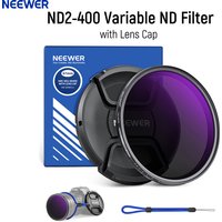 NEEWER 67mm ND2-400 zmienny filtr ND z nasadką obiektywu, smyczą, ściereczką do czyszczenia, precyzyjna regulacja gęstości neutralnej szkło optyczne