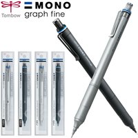 1pcs Tombow Mono Graph Fine 0.5mm Mechanical Pencil Metal Rod Low Center With Eraser School Supplies Japanese Stationery