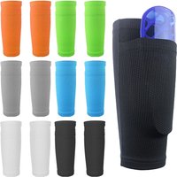 Nylon Football Shin Holder Instep Socks Leg Guard Sleeves Sports Soccer Soft Breathable Shin Pads Cover for Kids Boys Men