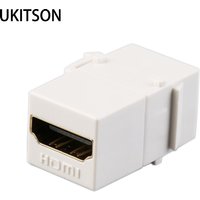 Keystone HDMI2.0 Connector White Color HDMI-Compatible Insert Coupler Slot Female To Female Extender