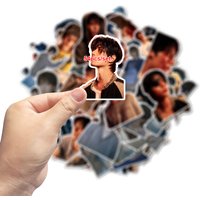 50Pcs Cartoon KPOP Waterproof Stickers Idol Collectible Decals Portable Decor Stickers for Travel