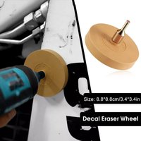 NEW 90mm Decal Remover Eraser Wheel Car Decal Vinyl Tape Adhesive Remover Wheel for Drill Rubber Eraser Cleaning Tool