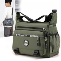 Men's Large Capacity Shoulder Bag Waterproof and Wear-resistant Backpack Multi Pocket Business and Leisure Men's Crossbody Bag