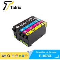 Tatrix for Epson 407 407XL T407 T407XL T07U1 - T07U4 Premium Color Compatible Ink Cartridge for Epson WorkForce WF-4745 Printer