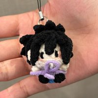Handmade Crochet Naruto Uchiha Sasuke Plush Doll Cute Amigurumi Keychain Backpack Toys Pendant Anime Accessories Gifts for Fans