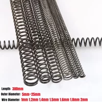 1pcs Long Compression Springs Wire Diameter 1.2/1.4/1.5/1.6/1.8/2mm OD 10-25mm Length 300mm Y-shaped Pressure Springs
