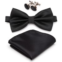 Men Bowtie Set 3pcs Plaids Classic Fashion Wedding Party Formal Cufflinks Bow Tie Handkerchief Cuff Links Lots Three Piece Set