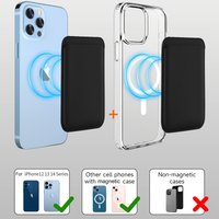 1pc Magsafe Magnetic Leather Wallet Case for Phone 17 16 15 14 13 12 11 Samsung Huawei Card Holder with Magnet Secure Card Purse