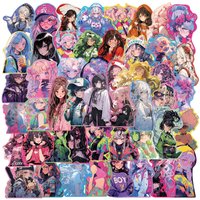 50Pcs Anime Beautiful Girl Cool Sticker DIY Phone Laptop Luggage Skateboard Graffiti Decals Fun for Kid Toy