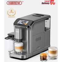 HiBREW Fully Automatic Espresso Machine Cappuccino Milk System 6 Coffee Varieties Intuitive Touch Display With Grinder H16