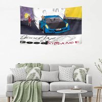 Juice WRLD Goodbye & Good Riddance Tapestry Hip Hop Car Wall Hanging Polyester Fan Merch Decor for Bedroom Dorm