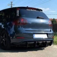 For VW Golf 5 MK5 R32 2005 To 2009 Black Body Kits Tuning Car Rear Bumper Rear Diffuser Rear Side Spoiler Splitters Lip Canards
