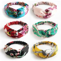 Summer Fashion Women Girls Bohemian Hair Bands Print Headbands Vintage Cross Turban Bandage Bandanas Hair Bands Hair Accessories