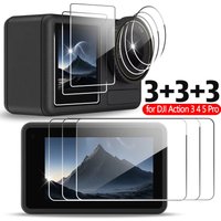 For DJI Osmo Action 3 4 5 Pro Tempered Glass Screen Protector Lens HD Hardness Camera Lens Glass Protective Films for DJI Camera