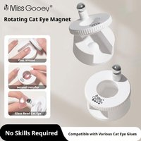 Rotating Cat Eye Magnet Wide Light Beam Design Glass Bead Effect Linear Precision Nail Art Tool Works on Natural Extended Nails