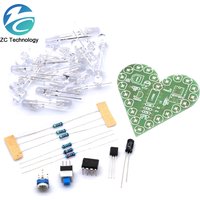 DIY Kit Heart Shape Breathing Lamp Kit DC 4V-6V Breathing LED Suite Red White Blue Green DIY Electronic Production for Learning