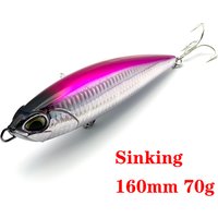 160mm 70g Testar New Sinking Pencil Lure Big Game Trolling Pencil Bait Articifical Wobblers Stickbait for GT Tuna Fishing Lures
