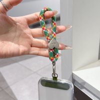Autumn And Winter Plush Mobile Phone Lanyard, Heart-Shaped Finger Lanyard, Christmas Festival Gift Universal Bracelet PhoneCharm