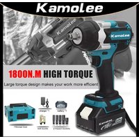 Kamolee 1800 N.M Torque DTW700 Bezszczotkowy elektryczny klucz udarowy 1/2 cala Akumulator litowo-jonowy