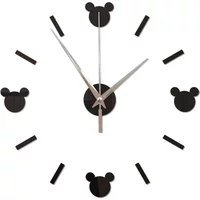 Reloj De Pared Mirror Living Room Wall Clock 3D Mute Cartoon DIY Mickey Acrylic Wall Sticker Clocks Decoration Dining Decor