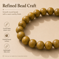 Herbal Bead Bracelet Five Elements Yellow Aromatic Bracelet for Yoga Meditation Spiritual Mindfulness Unisex Gift