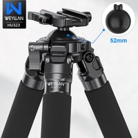WEYLLAN HU323 68.9'' 32mm Carbon Fiber Tripod with Built-in 52mm Lever Ball Head Load 25kg Heavy Duty Outdoor Tripod forHunting
