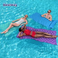 Bestway 44020 3colors inflatable air cushion, pool floating air cushion, wave-shaped pool floating pad with headrest, inflatable