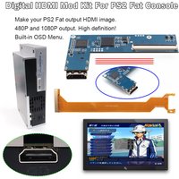 Hispeedido For PS2 Fat HDMI Module Kit Digital to Digital HDMI-Compatible Mod Kit HDMI Converter Adapter For PS2 Fat Console