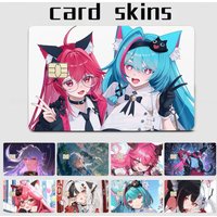 NTE game Neverness to Everness 4pcs 1Set HD Waterproof Card Skins Protective Stickers for Credit Bank Game Cards