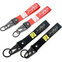 JDM Style Car Keychain Hokkaido Gift Keyring Car Motorcycle Key Steel Spring Clip Key Holder Starp Key Pendant Auto Accessories