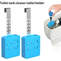 1 Set Toilet Tank Bleaching Tablet Bracket Toilet Tank Cleaning Tablet Holder Hanging Toilets Bowl Cleaner Case Silicone Rack