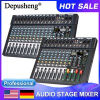 Audio-Mischpult 8/12-Kanal DJ 24DSP Musik Karaoke Professionelles Audio-Mischpult Stereo für Aufnahme und Bühne
