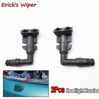 Erick's Wiper 2Pcs Front Headlight Washer Jet Spray Nozzles For Saab 9-3 9-3X 2004 - 2011 OE#9186049 & 9186050
