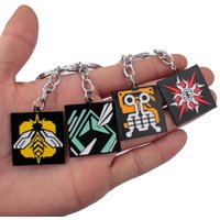 26 Style Rainbow Game Six Siege Lion Jager Glaz Metal Keychain Game Peripherals All Metal Colorful Enamel Pendant Keychain Gifts