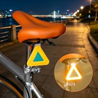 Bicycle Reflector Multifunctional Elastic Triangle Warning Tag Hanging On Saddle Night Riding Safety Protection Cycling
