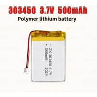1-10PCS Li Polymer Battery 3.7V 500mAh 303450 LiPo Lithium Batteries for Monitor Tracker Learning Machine Led Light Rechargeable