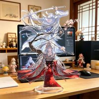 10cm Wuthering Waves Hiyuki Acrylic Figure Stand Anniversary Series Exquisite Fan Made Desktop Display Fans Collection Gifts