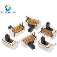 20PCS SK12D07VG4 SK12D07 Toggle Switch 3Pin PCB 1P2T Slide Switch Handle Miniature Slide Switch Side Knob High 4mm